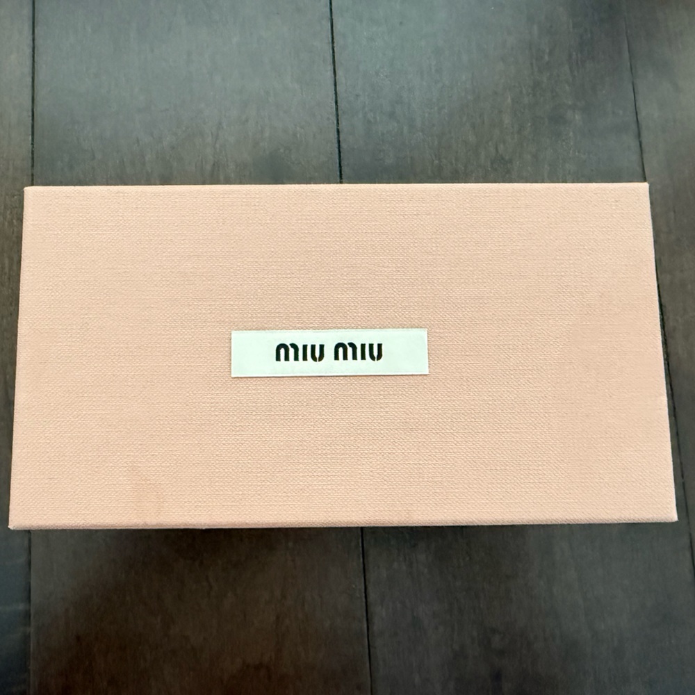 Miu Miu Blush Pink Rectangular Sunglasses Box REAL
